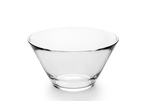 Empty Glass Bowl Isolated White Background — Stock Photo, Image