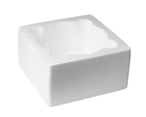 Styrofoam Box Isolated White Background — Stock Photo, Image