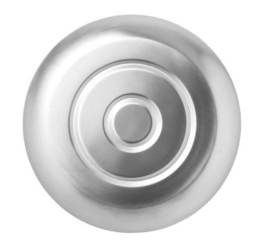 Paslanmaz çelik çaydanlık dibinde, göl kenarında beyaz.