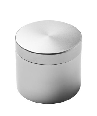 Beyaz arka plan üzerinde izole çay ambalajlama için metal olabilir