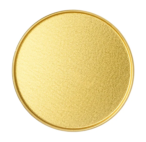 Bottom Golden Metal Jar Isolated White Background — Stock Photo, Image