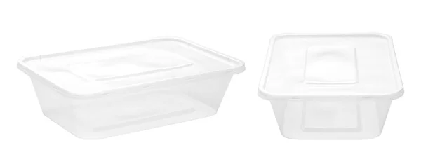 白い背景で隔離プラスチック フード ボックス — ストック写真