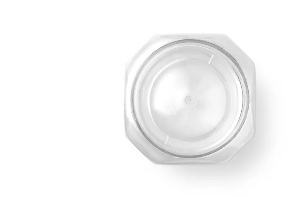 空のプラスチック製の Jar に孤立した白い背景 — ストック写真
