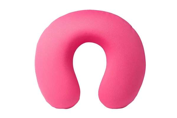 Pink Neck Pillow Isolated White Background — Stock Photo, Image