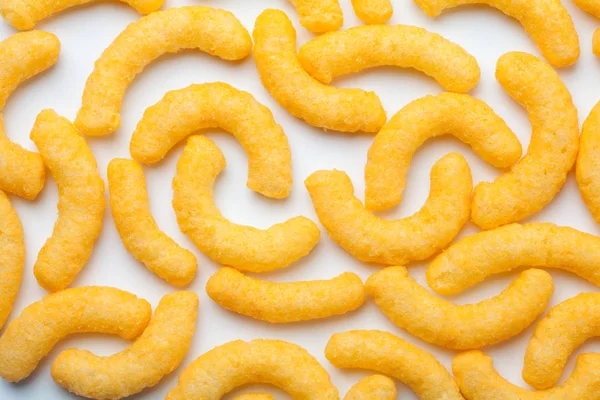 Cheese Puffs Food Background — Stock Photo, Image