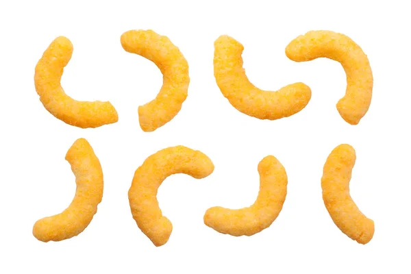 Cheese Puffs Isolated White Background — Stock Photo, Image