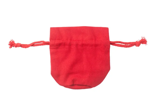 Rote Klettverschlusstasche Isoliert Auf Weißem Hintergrund — Stockfoto
