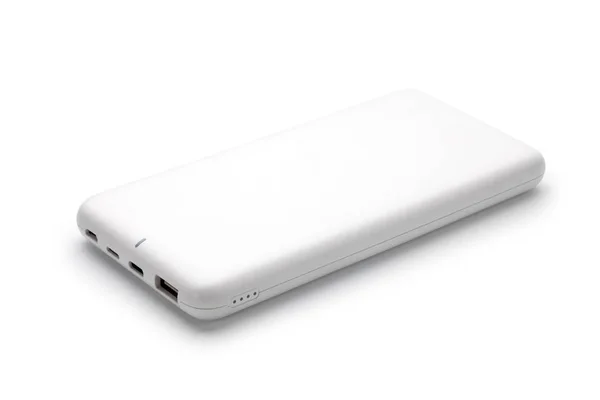 モバイルデバイス用外付けバッテリー 白い背景に絶縁 — ストック写真