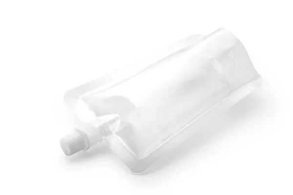 Transparante Plastic Zak Verpakking Geïsoleerd Witte Achtergrond Bergingsmiddelen Voor Jam — Stockfoto
