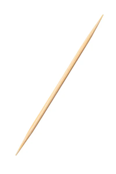 Бамбукова Зубочистка Ізольована Білому Тлі — стокове фото