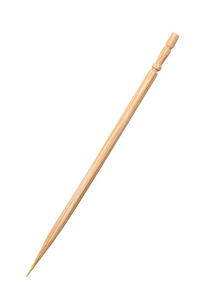 Бамбукова Зубочистка Ізольована Білому Тлі — стокове фото