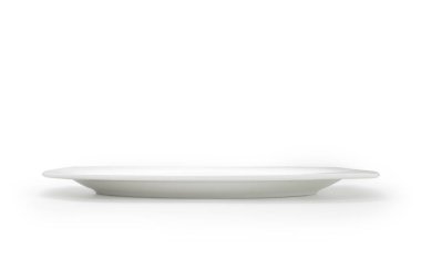 boş beyaz plaka beyaz arkaplanda izole.