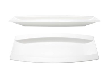 boş beyaz plaka beyaz arkaplanda izole