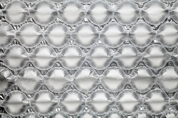 Fondo Textura Bolsa Plástico Tampón Aire Nflatable Envases Protección — Foto de Stock