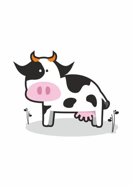 Счастливая Коровья Иллюстрация Векторе Специально Вашего Проекта — стоковый вектор
