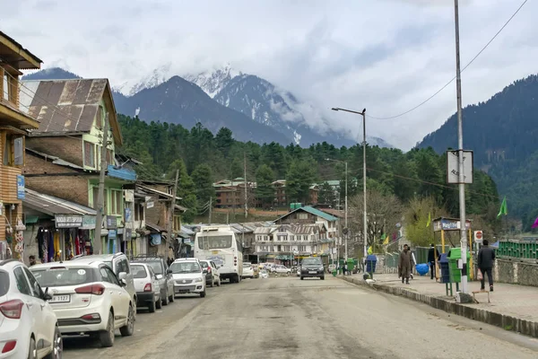 Pahalgam Jammu Cachemira India Abril 2019 Hermoso Paisaje Montaña Natural —  Fotos de Stock