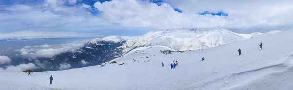 Panorama Apharwat Peak Phase World Highest Gondola Ride Kungdoori Phase1 — Stock Photo, Image