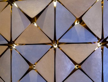 Arka plan için modern yaratıcı bakır renk geometrisi doku deseni duvar dekorasyonu