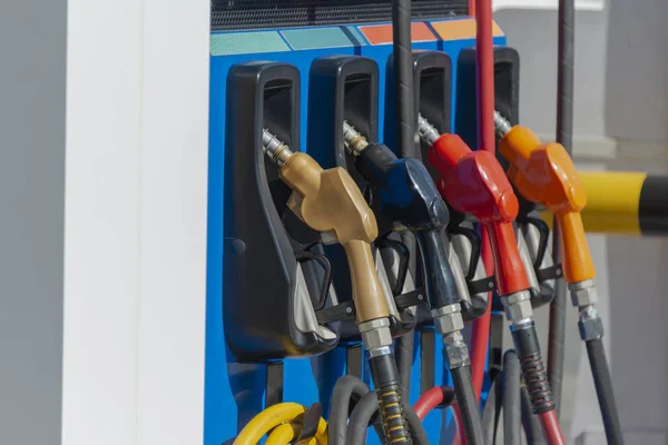 Colorato Della Pompa Erogazione Della Separazione Del Carburante Benzina Sistema — Foto Stock