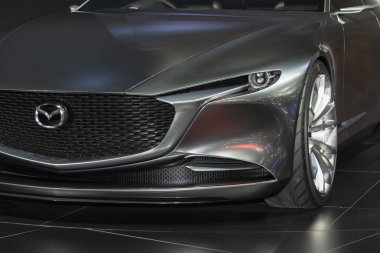 Bangkok, Tayland-28 Kasım, 2018: büyük olay araba gösterisi motor Expo 2018 Impact Arena, Muang Thong Thani içinde ekran üzerinde Mazda Vision Coupe konsept araba, Tayland