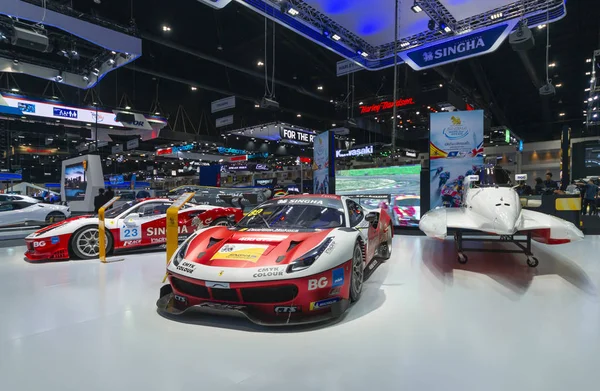 Bangkok Tailandia Noviembre 2018 Ferrari 488 Gt3 Race Car Singha — Foto de Stock