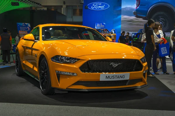 Bangkok Thailandia Novembre 2018 Ford Mustang Auto Super Sportiva Arancione — Foto Stock