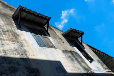 Tayland 'da eski ahşap pencere vintage tarzı