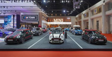 Bangkok, Tayland - 28 Mart 2019 : 40. Bangkok Uluslararası Otomobil Fuarı'nda Honda ekran standı 2019 Muang Thong Thani, Nonthaburi, Tayland