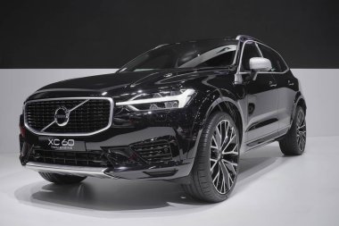 Bangkok, Tayland - Mart 26, 2019 : Audi e-tron Gt elektronik araç 40 Bangkok Uluslararası Otomobil Fuarı'nda ekranda çevre konsept otomobil kaydetmek için 2019 Tayland