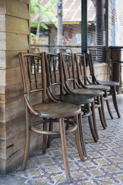 Ahşap sandalye antika seti iç dekorasyon vintage tarzı