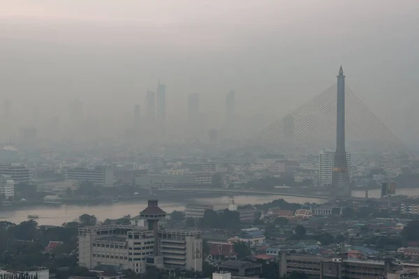 Bangkok Tailandia Enero 2019 Contaminación Pm2 Capital Que Muy Atasco — Foto de Stock