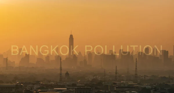 Bangkok Contaminación Pm2 Ciudad Capital Tailandia — Foto de Stock