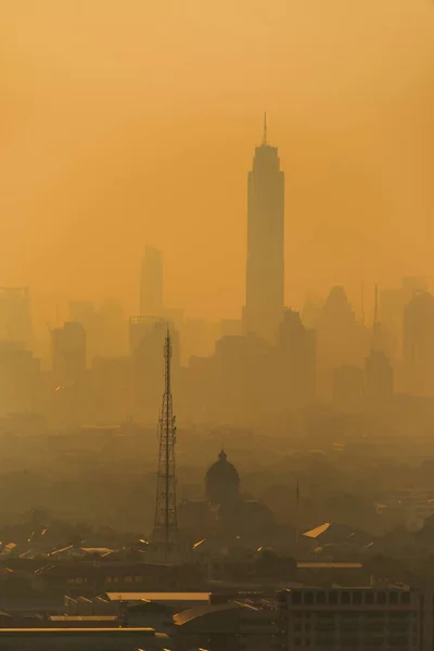 Contaminación Pm2 Ciudad Capital Bangkok Tailandia — Foto de Stock