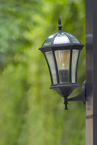 Nowoczesna Czarna Metalowa Lampa Ścienna Oświetlenie Wnętrza Współczesne Dekoracje — Zdjęcie stockowe