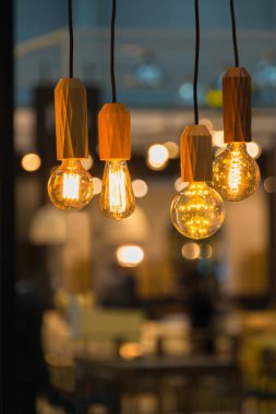 Modern ahşap tavan lambası iç aydınlatma ampulleri dekorasyon çağdaş