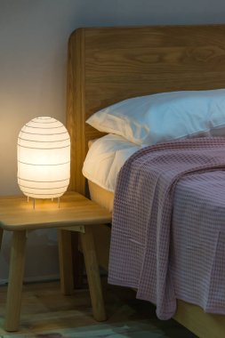 Rahat yatak odası iç ile başucu kağıt masa yatağı lambası Japonya tarzı
