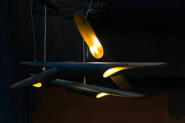 Moderne Zwarte Bamboe Toepassen Voor Plafond Lamp Interieur Verlichting Lampen — Stockfoto