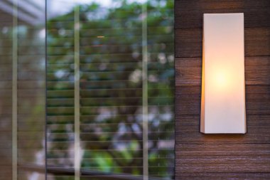 Cam ve ahşap duvar iç aydınlatma ampulleri dekorasyon çağdaş modern duvar lambası