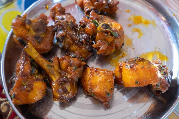 Chicken tandoori or Chicken tikka popular favorite delicious Indian food