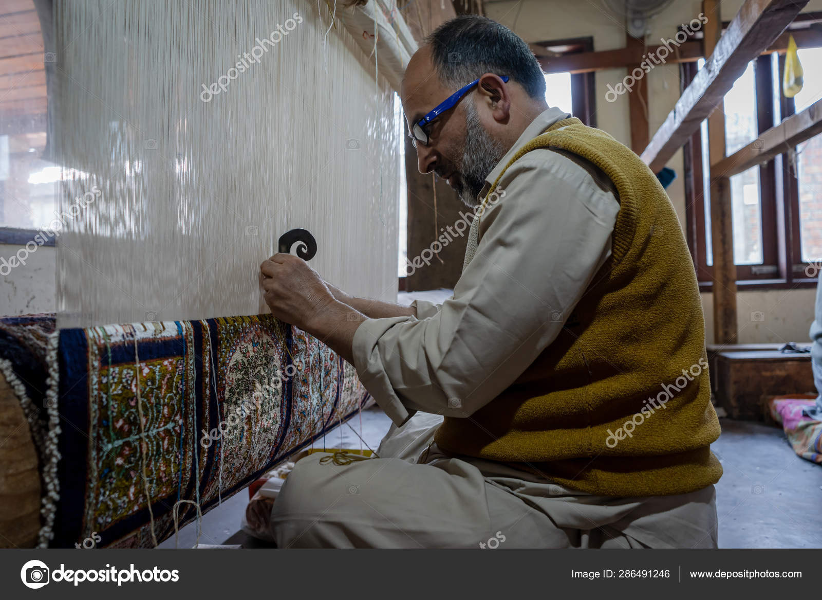 Srinagar Jammu Kashmir April 2019 Traditional Kashmiri Handmade Persian