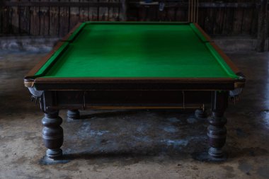 Eski bilardo, bilardo, kırsal ülke klasik vintage tarzı bilardo masası