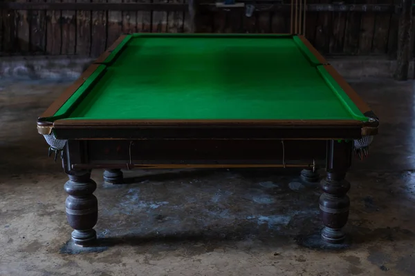 Velho Bilhar Snooker Mesa Bilhar Estilo Vintage Clássico Rural País — Fotografia de Stock