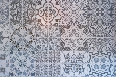 Seramik mutfak veya tuvalet duvar karoları, duvar kağıtları arka plan ve doku iç dekorasyon çağdaş