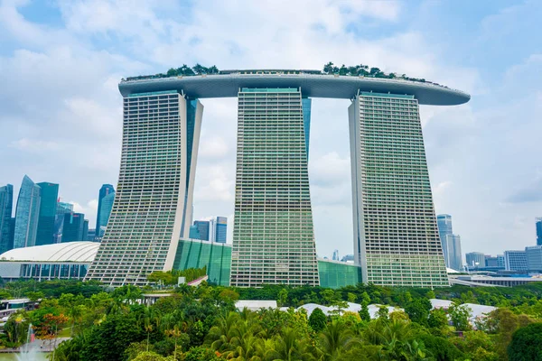 Beautiful Landscape One Major Tourist Attractions Singapore City Marina Bay — Stock Photo, Image