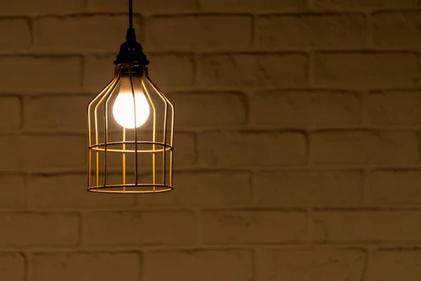 Moderno Quadro Arame Dourado Lâmpada Teto Lâmpadas Iluminação Interior Decoração — Fotografia de Stock