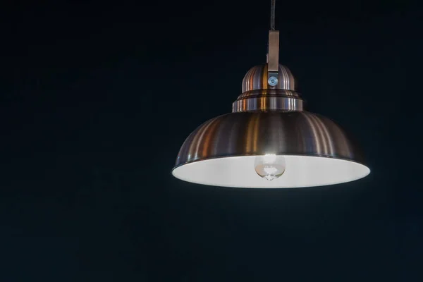 Lampe Plafond Vintage Métal Ampoule Décoration Style Rétro Intérieur Contemporain — Photo