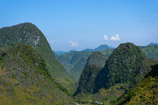 Schöne Berglandschaft Des Glücks Straße Kilometer Null Der Giang Loop — Stockfoto