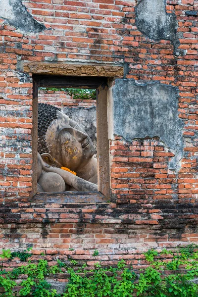 Reclining Buddha Wat Phut Thai Sawan Starý Chrám Slavné Místo — Stock fotografie