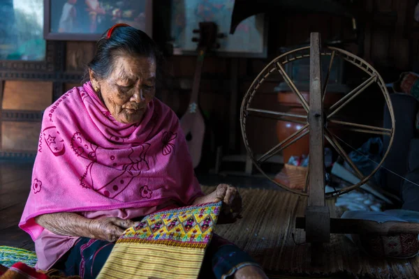 Chiangmai Thailand Dezember 2017 Alte Frauen Mit Schönen Thailändischen Textilien — Stockfoto