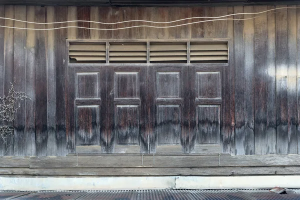 Das Antike Alte Holzfenster Thailand — Stockfoto